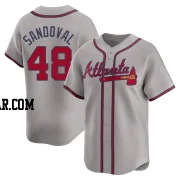 Pablo Sandoval Men's Atlanta Braves Gray Limited Away Jersey