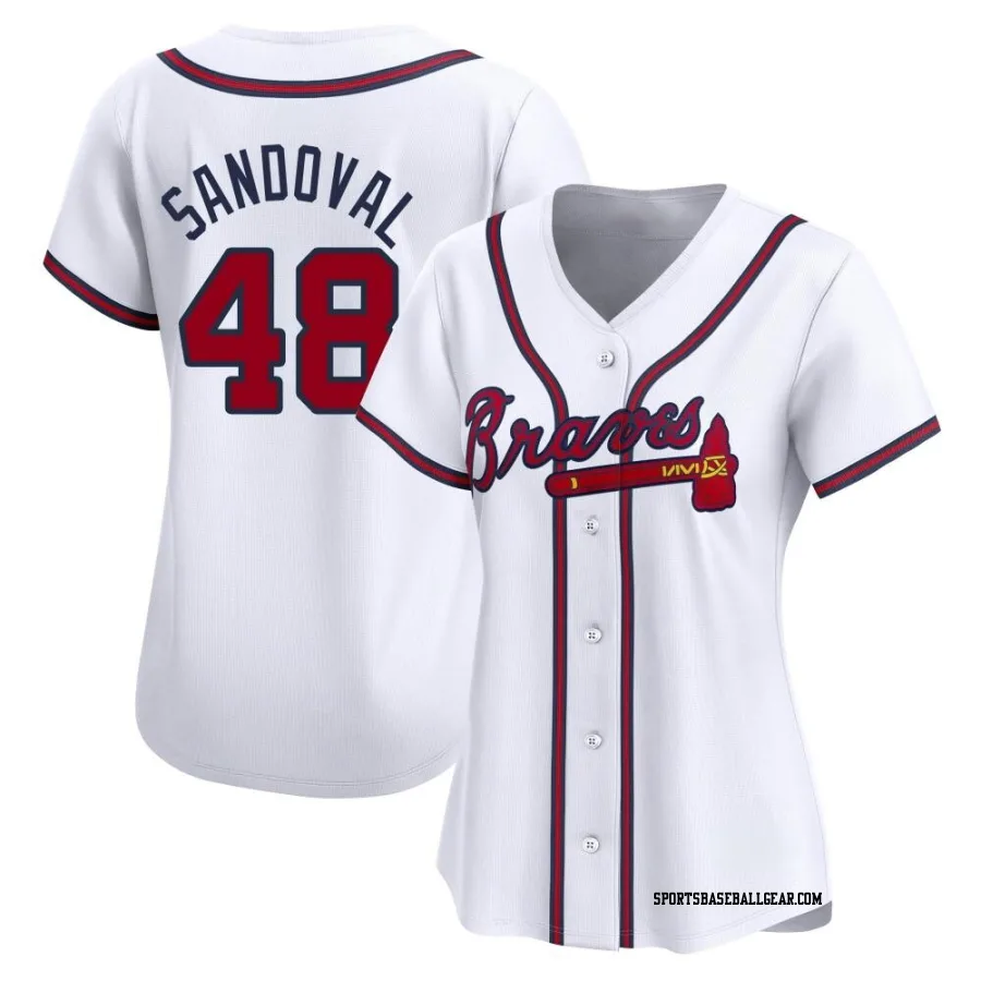 Pablo Sandoval Women's Atlanta Braves White Limited Home Jersey