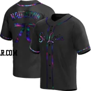 Packy Naughton Men's St. Louis Cardinals Black Holographic Replica Alternate Jersey