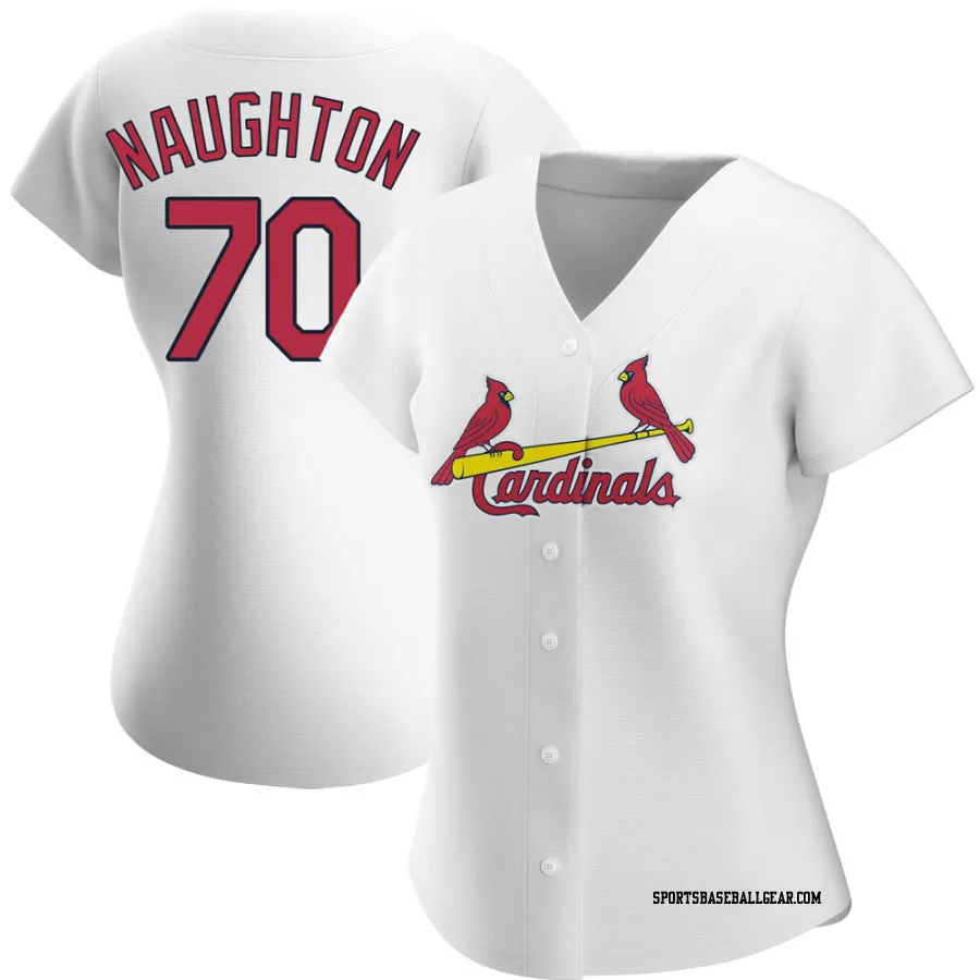 Packy Naughton Women's St. Louis Cardinals White Authentic Home Jersey