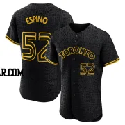 Paolo Espino Men's Toronto Blue Jays Black Authentic Snake Skin City Jersey