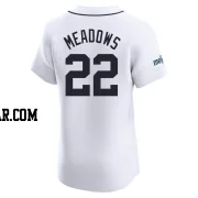 Parker Meadows Men's Detroit Tigers White Elite Home Patch Jersey