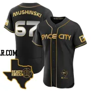 Parker Mushinski Men's Houston Astros Black/Gold Authentic 2023 Space City Ready 2 Reign Flex Base Jersey