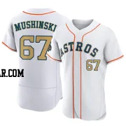 Parker Mushinski Men's Houston Astros Gold Authentic White 2023 Collection Jersey