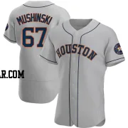 Parker Mushinski Men's Houston Astros Gray Authentic Road Jersey