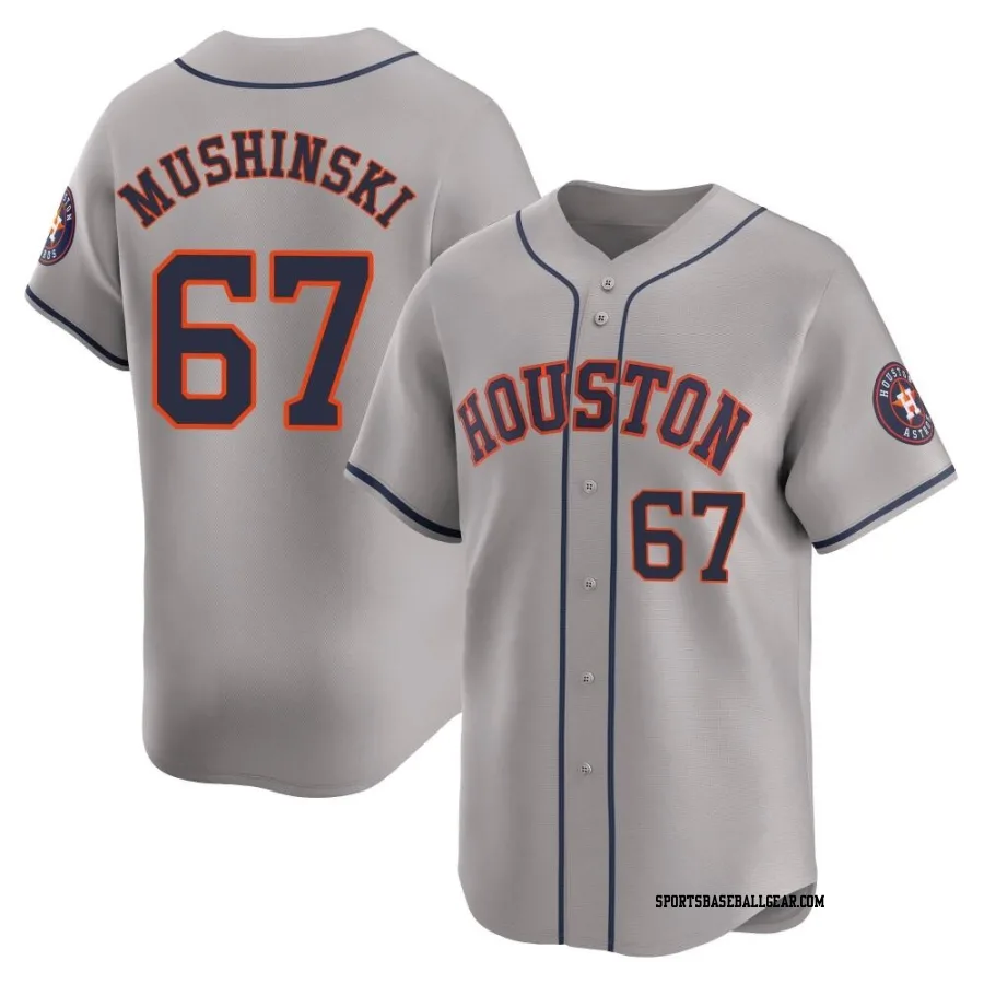 Parker Mushinski Men's Houston Astros Gray Limited Away Jersey