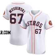 Parker Mushinski Men's Houston Astros White Elite Home Patch Jersey