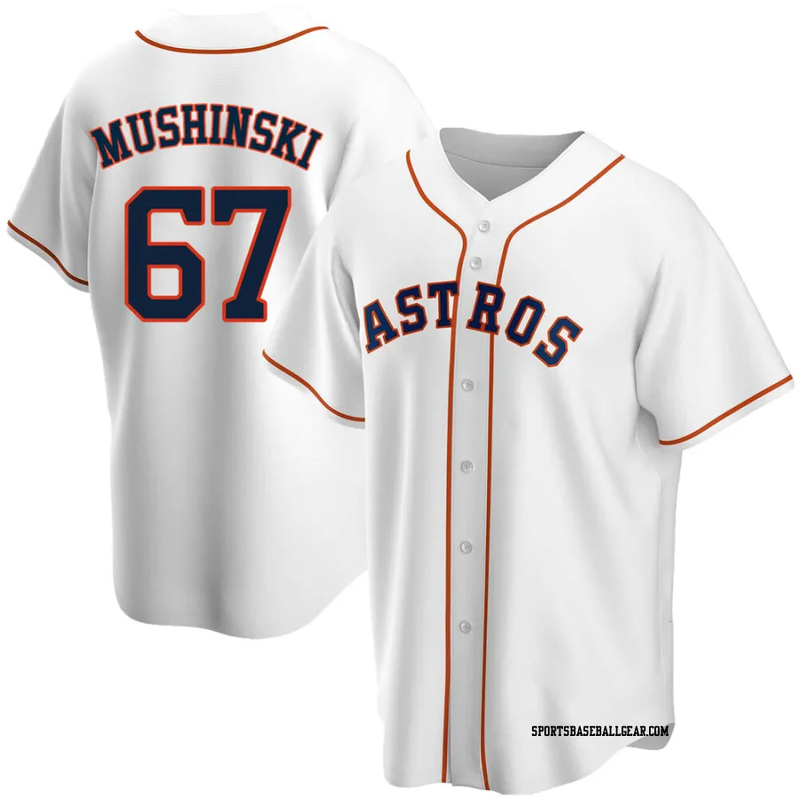 Parker Mushinski Men's Houston Astros White Replica Home Jersey