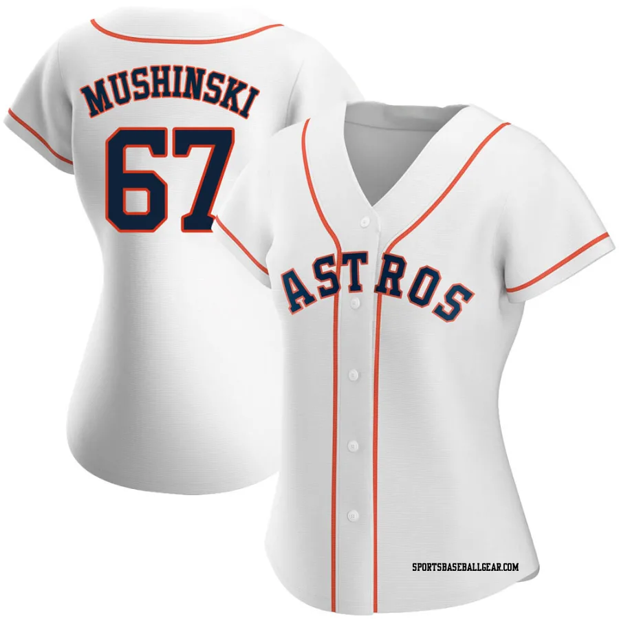 Parker Mushinski Women's Houston Astros White Replica Home Jersey