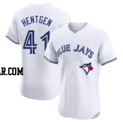 Pat Hentgen Men's Toronto Blue Jays White Elite Home Jersey