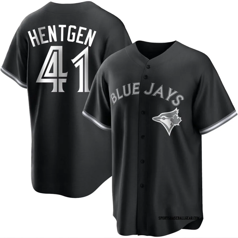 Pat Hentgen Youth Toronto Blue Jays Black/White Replica Jersey