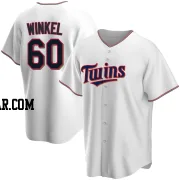 Pat Winkel Men's Minnesota Twins White Replica Home Jersey