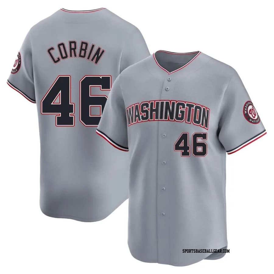 Patrick Corbin Men's Washington Nationals Gray Limited Road Jersey