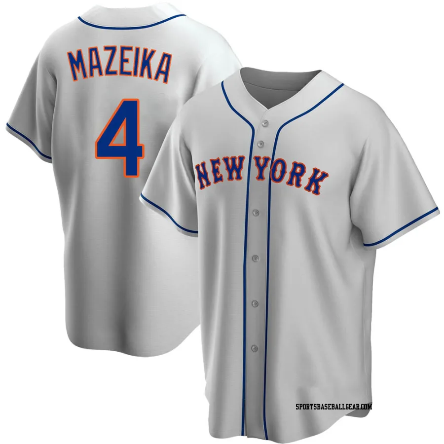 Patrick Mazeika Men's New York Mets Gray Replica Road Jersey