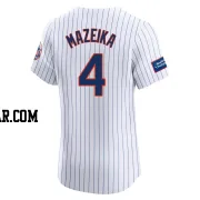 Patrick Mazeika Men's New York Mets White Elite Home Patch Jersey