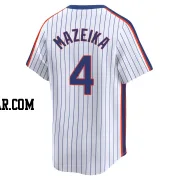 Patrick Mazeika Men's New York Mets White Limited Cooperstown Collection Jersey