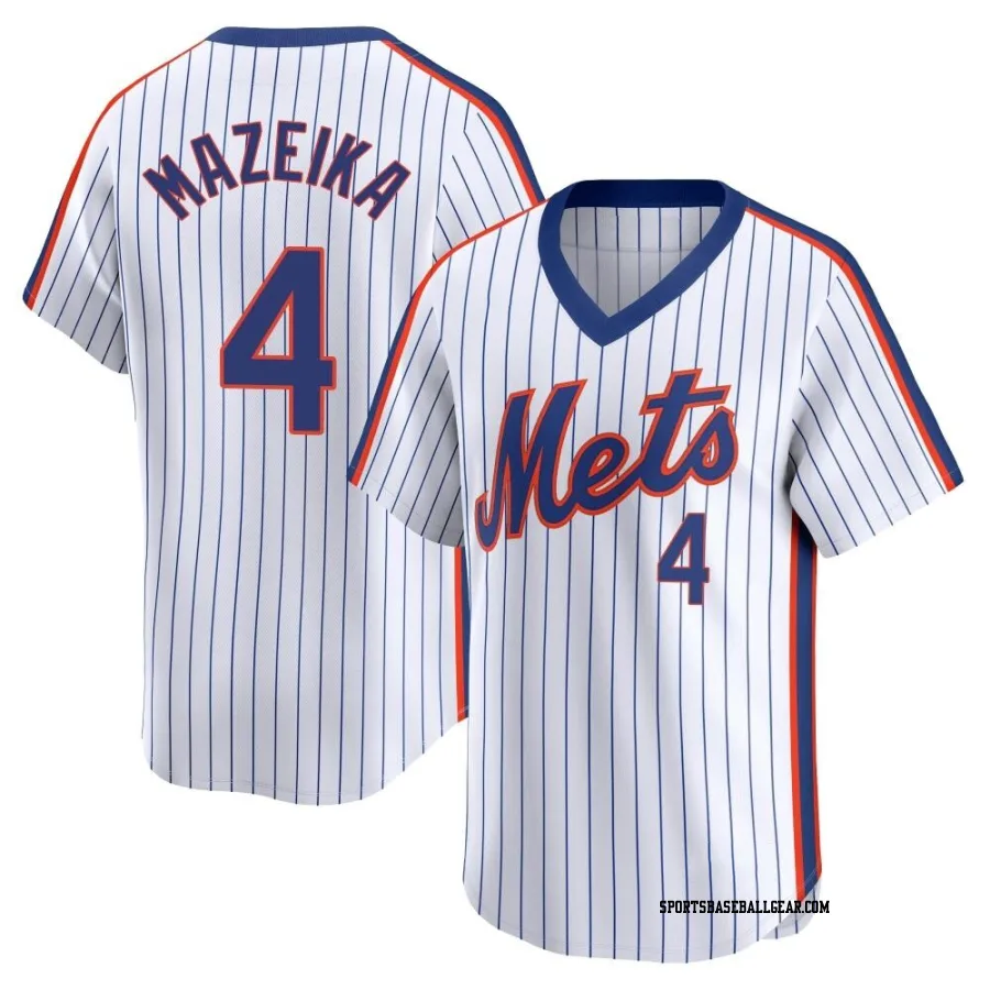 Patrick Mazeika Youth New York Mets White Limited Cooperstown Collection Jersey