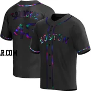 Patrick Sandoval Men's Boston Red Sox Black Holographic Replica Alternate Jersey