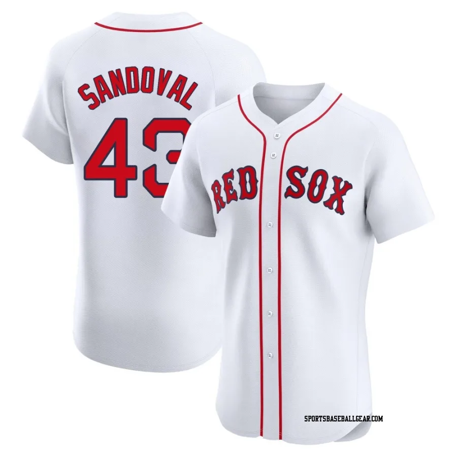 Patrick Sandoval Men's Boston Red Sox White Elite Home Patch Jersey