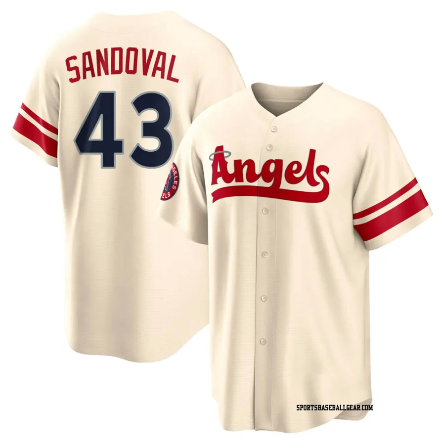 Patrick Sandoval Men's Los Angeles Angels Cream Replica 2022 City Connect Jersey