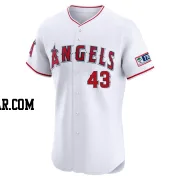 Patrick Sandoval Men's Los Angeles Angels White Elite Home Patch Jersey