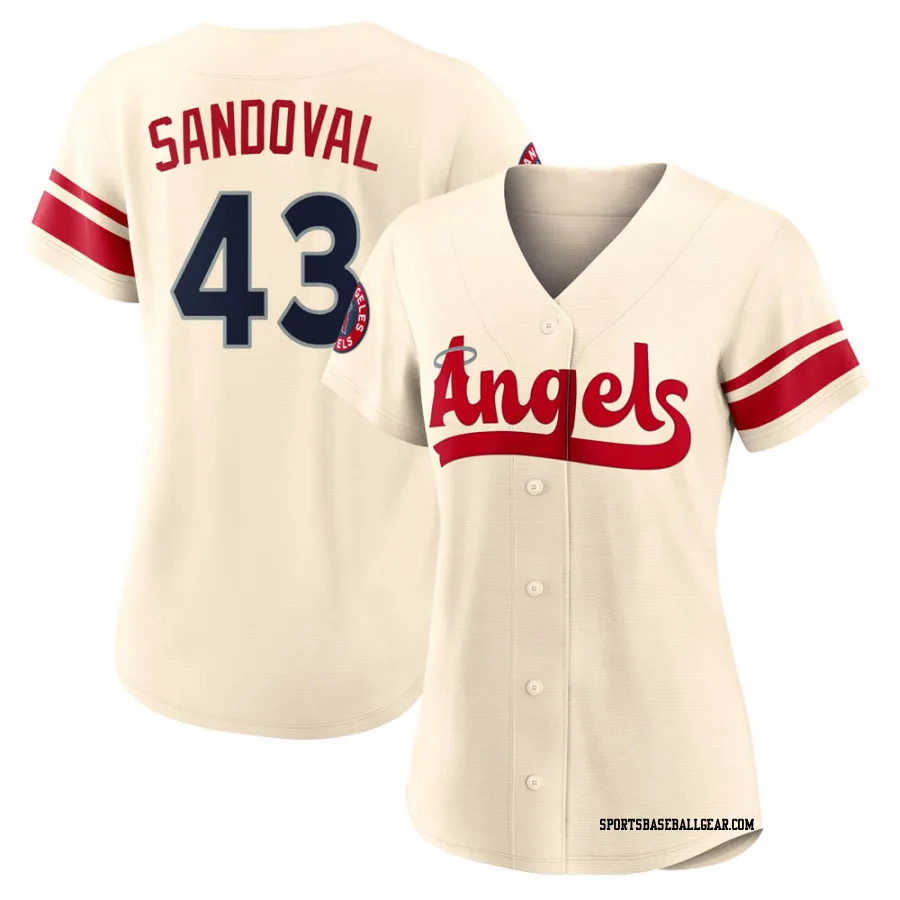 Patrick Sandoval Women's Los Angeles Angels Cream Replica 2022 City Connect Jersey