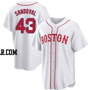 Patrick Sandoval Youth Boston Red Sox White Replica 2021 Patriots' Day Jersey