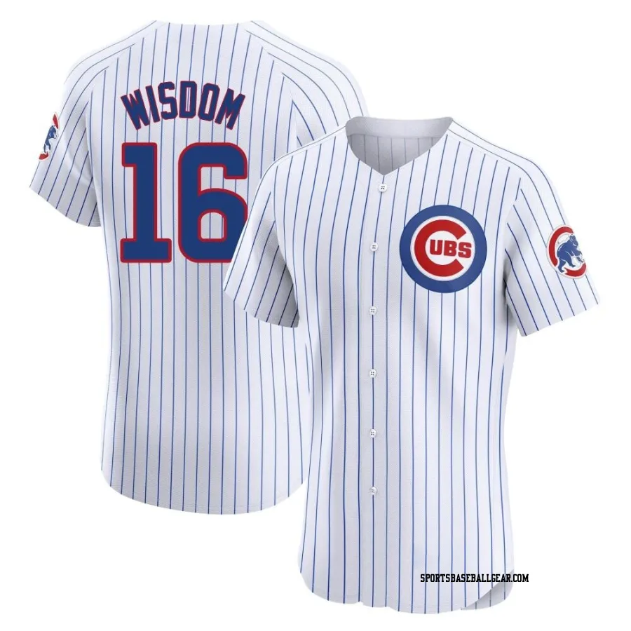 Patrick Wisdom Men's Chicago Cubs White Elite Home Jersey