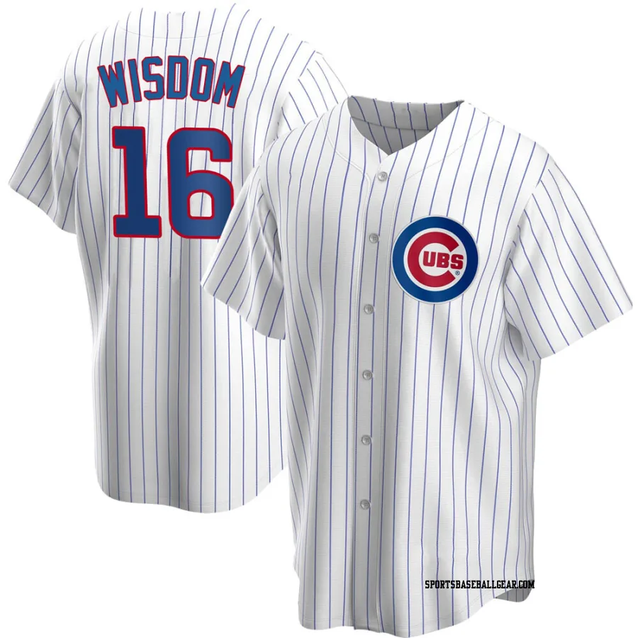 Patrick Wisdom Men's Chicago Cubs White Replica Home Jersey