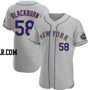 Paul Blackburn Men's New York Mets Gray Authentic Road Jersey