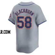 Paul Blackburn Men's New York Mets Gray Limited Away Jersey