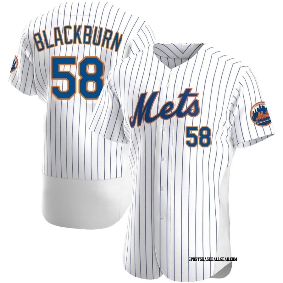 Paul Blackburn Men's New York Mets White Authentic Home Jersey