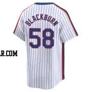 Paul Blackburn Men's New York Mets White Limited Cooperstown Collection Jersey