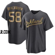 Paul Blackburn Men's Oakland Athletics Charcoal Game Replica 2022 All-Star Jersey