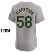 Paul Blackburn Men's Oakland Athletics Gray Elite Road Jersey