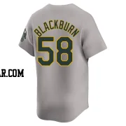 Paul Blackburn Men's Oakland Athletics Gray Limited Away Jersey