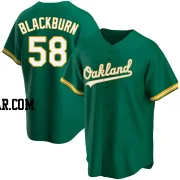 Paul Blackburn Men's Oakland Athletics Green Replica Kelly Alternate Jersey