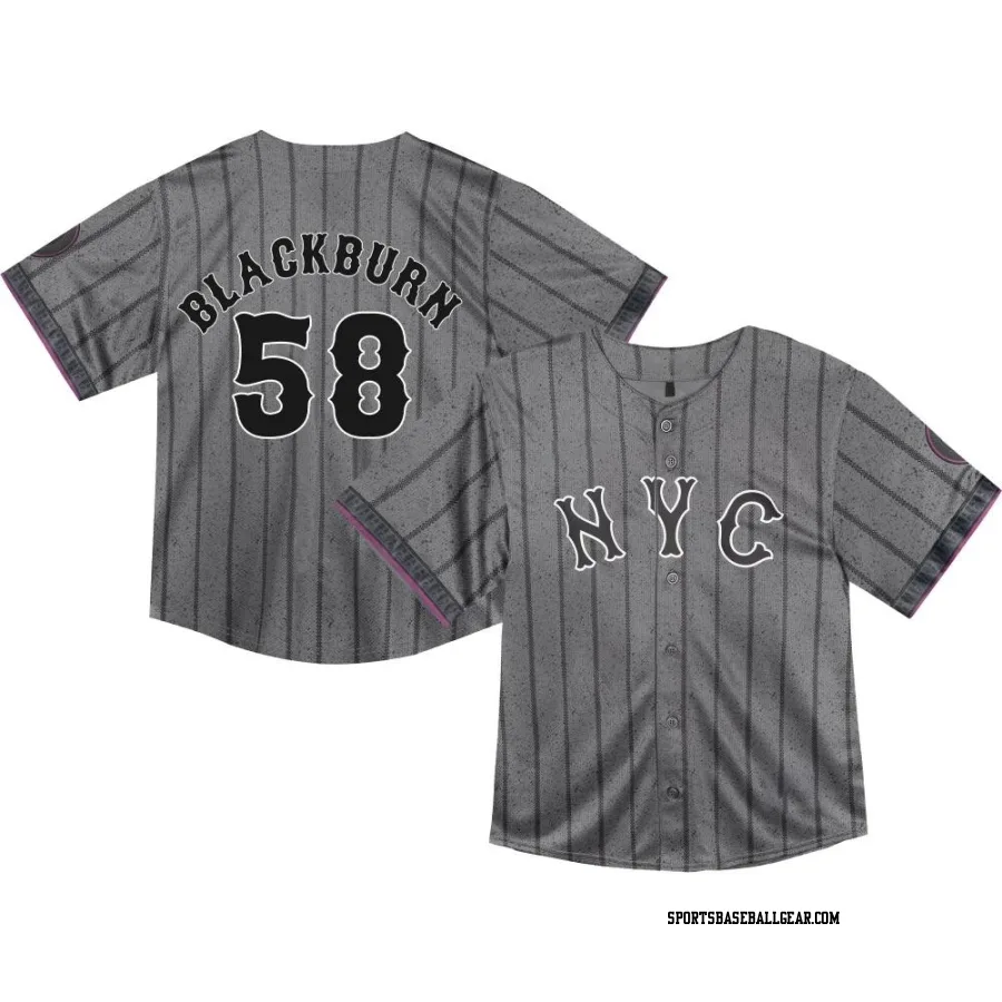 Paul Blackburn Toddler New York Mets Limited Graphite 2024 City Connect Jersey