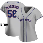 Paul Blackburn Women's New York Mets Gray Authentic Road Jersey