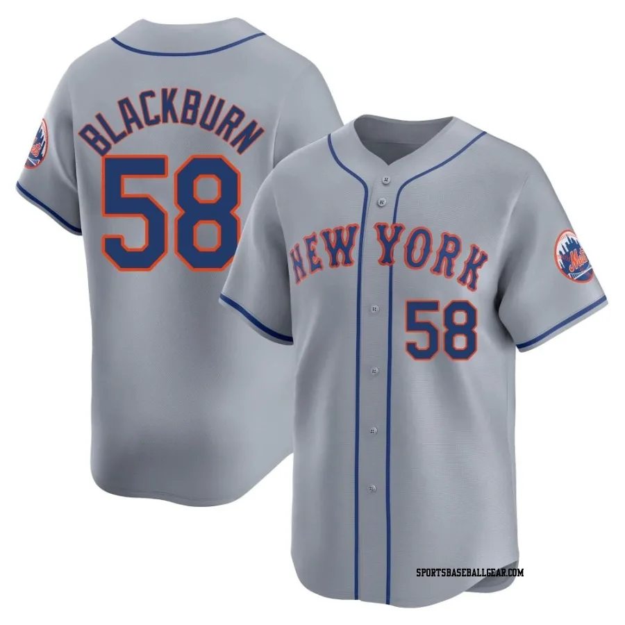 Paul Blackburn Youth New York Mets Gray Limited Away Jersey