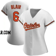 Paul Blair Women's Baltimore Orioles White Replica Home Jersey