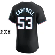 Paul Campbell Men's Miami Marlins Black Elite Alternate Vapor Premier Jersey