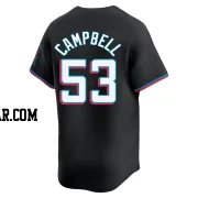 Paul Campbell Youth Miami Marlins Black Limited Alternate Jersey