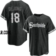 Paul DeJong Men's Chicago White Sox Black Replica 2021 City Connect Jersey