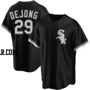 Paul DeJong Men's Chicago White Sox Black Replica Alternate Jersey