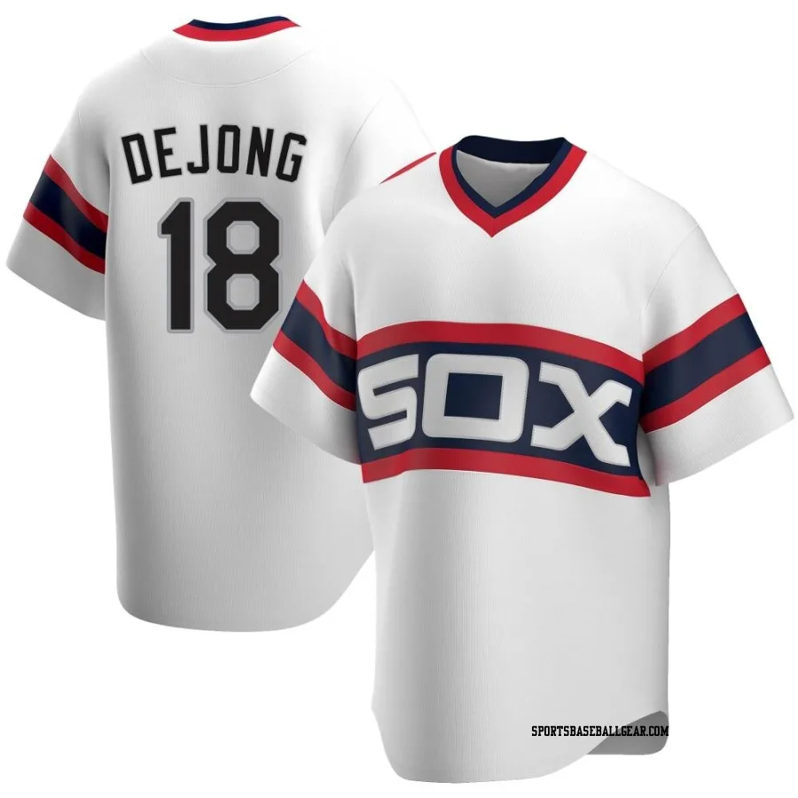 Paul DeJong Men's Chicago White Sox White Replica Cooperstown Collection Jersey