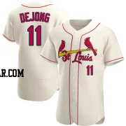 Paul DeJong Men's St. Louis Cardinals Cream Authentic Alternate Jersey