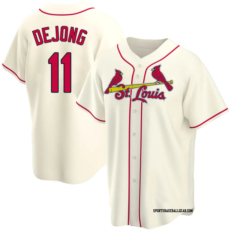 Paul DeJong Men's St. Louis Cardinals Cream Replica Alternate Jersey