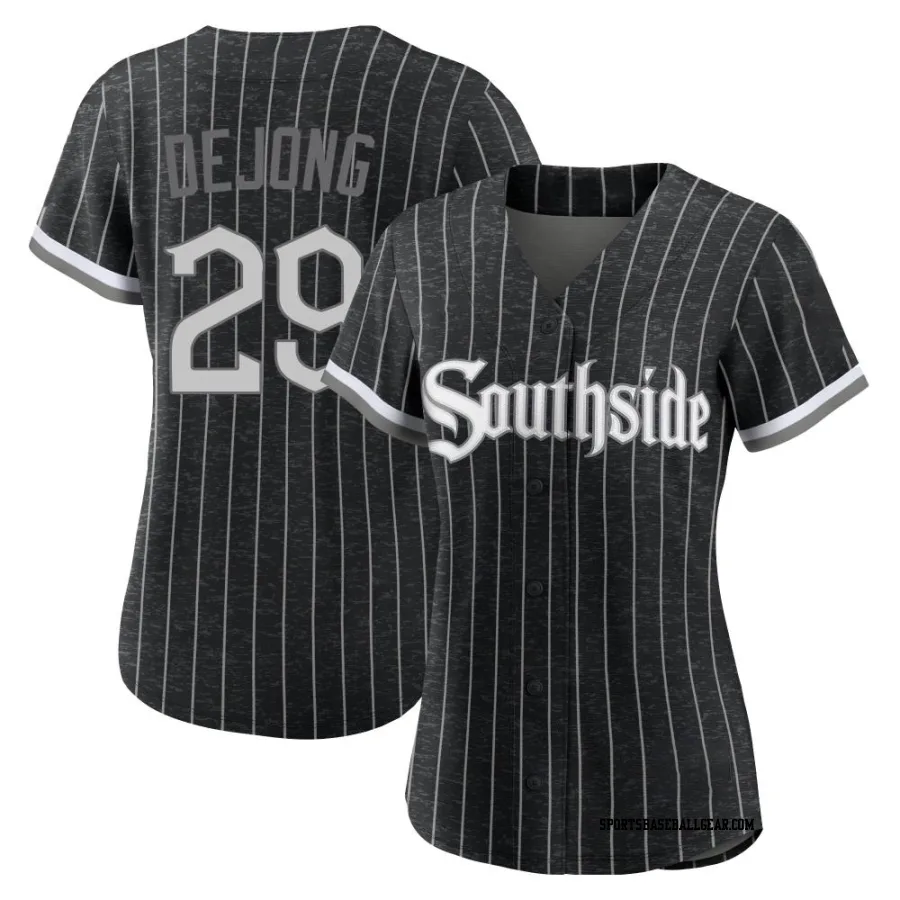 Paul DeJong Women's Chicago White Sox Black Replica 2021 City Connect Jersey