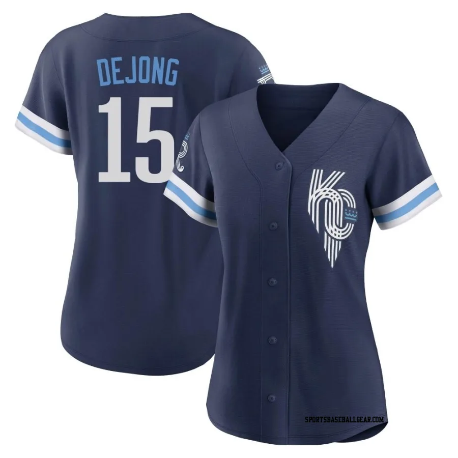 Paul DeJong Women's Kansas City Royals Navy Authentic 2022 City Connect Jersey